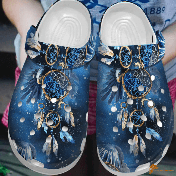 Blue Dreamcatcher-Printed Crocs Shoes (1)