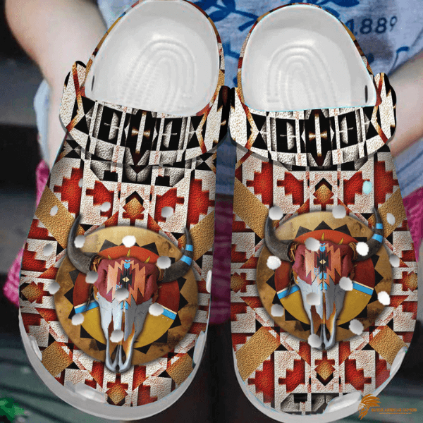 Brown Buffalo Crocs in Native American Style