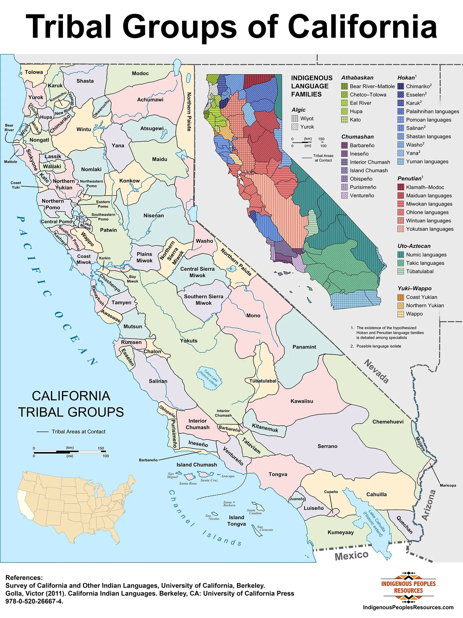 California Native American Tribes Map