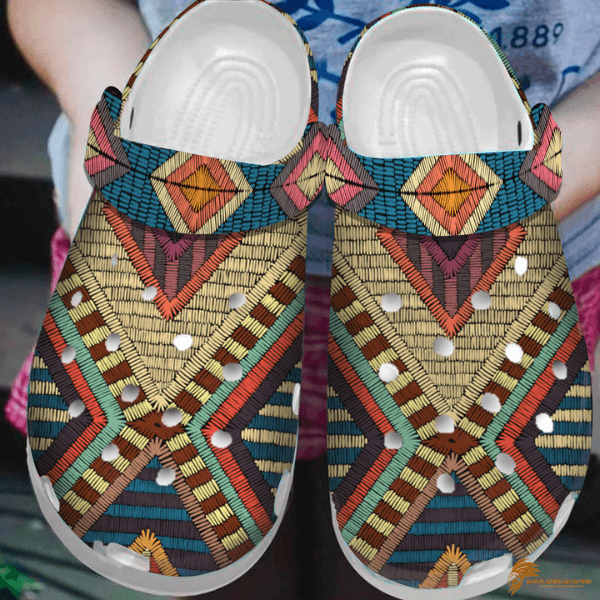 Crocs Shoes Printed with Native American Brocade Motifs