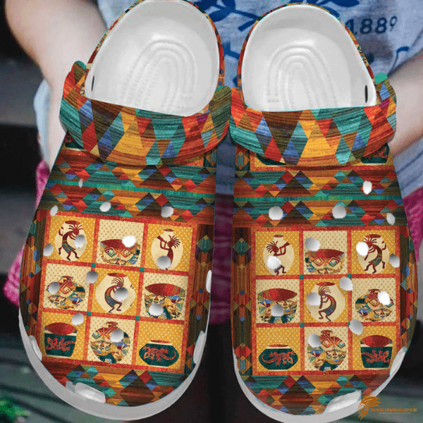 Crocs Shoes With 3D Printed Native American Figures