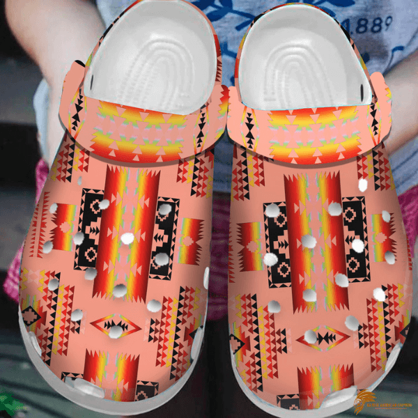 Crocs Shoes With Colorful Native American Patterns