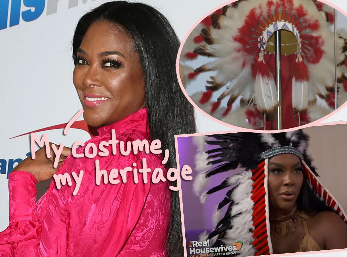 Kenya Moore Wearing Native American Costume