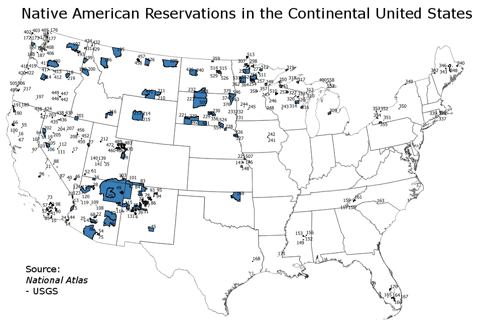 Map Of Native American Reservations