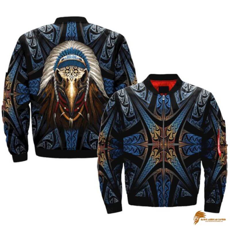 Men's Eagle Skull Native American-Inspired Jacket