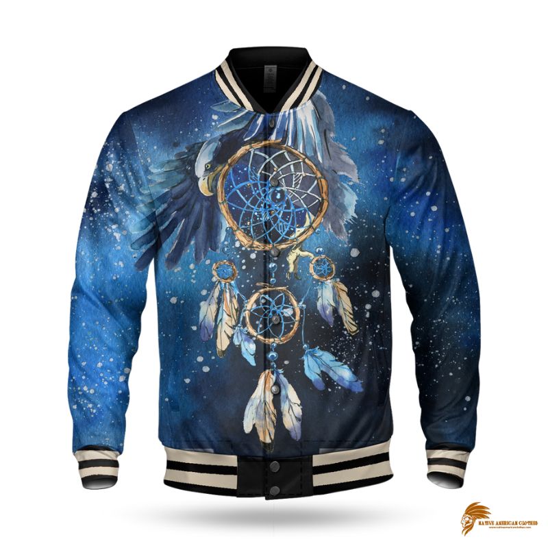 Men's Native American Blue Galaxy Dreamcatcher Jacket