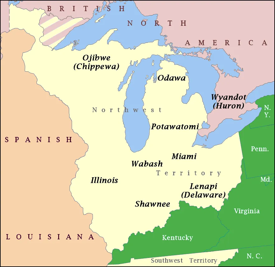 Michigan Native American Tribes Map