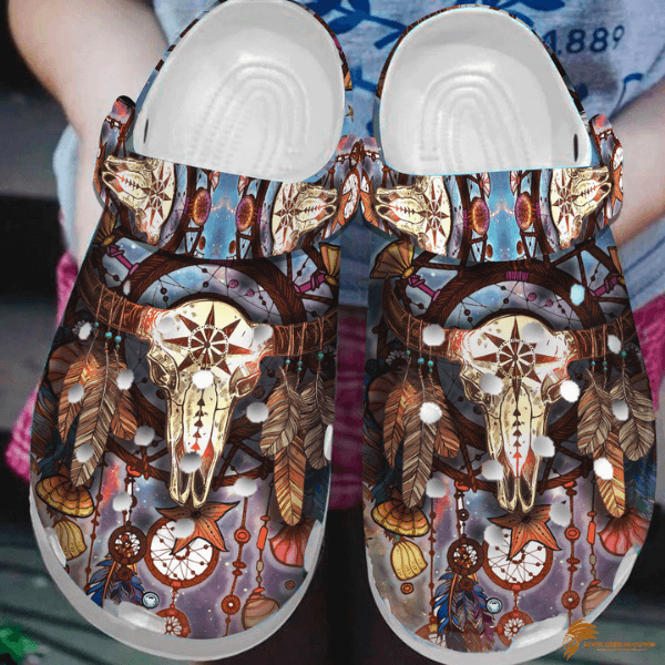 Multicolored Dreamcatcher Buffalo Crocs Shoes