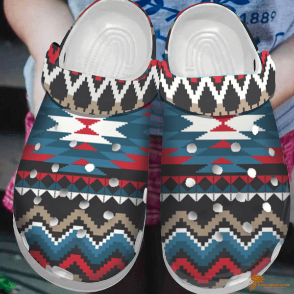 Multicolored Patterned Crocs Shoes