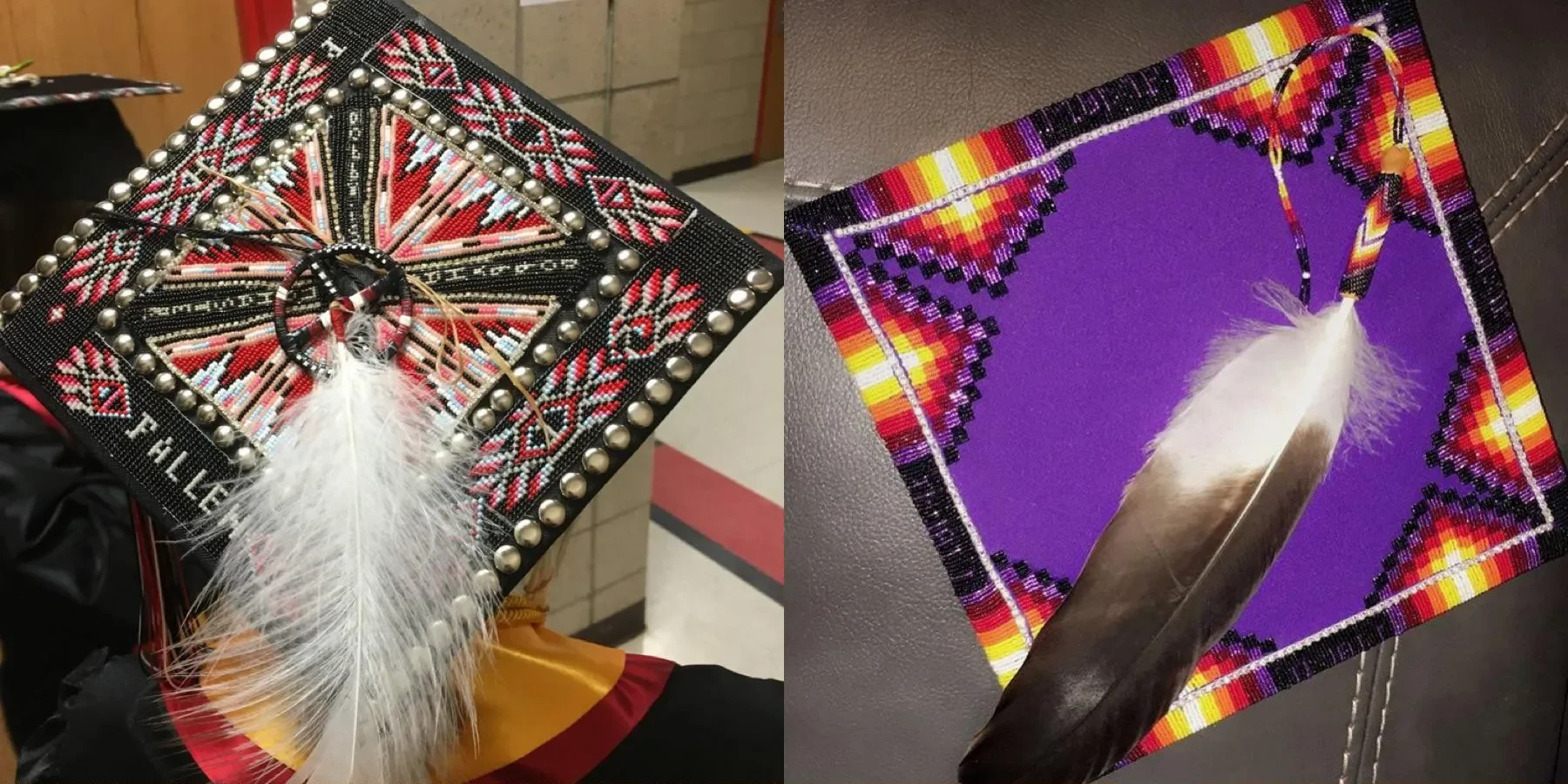 Native American Beaded Graduation Cap