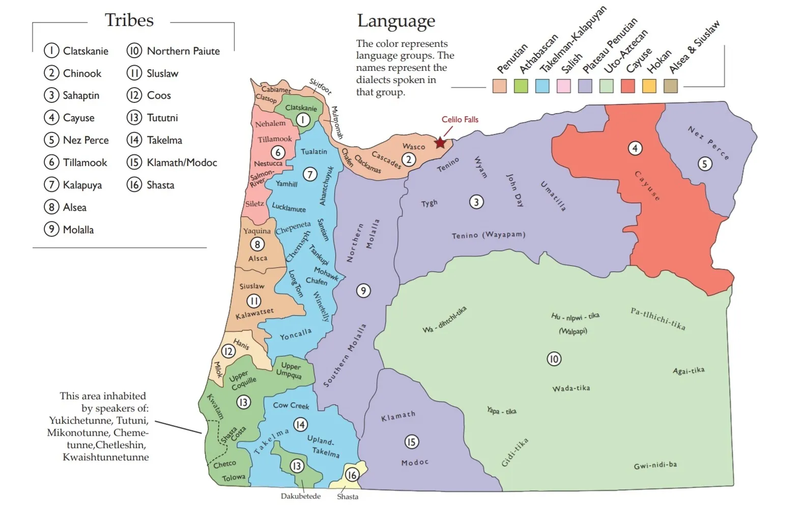 Native American Tribes In Oregon Map