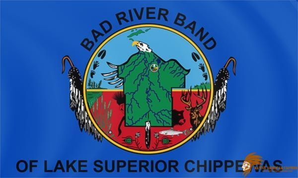 Native American flag of the Bad River stretch of Chippewa