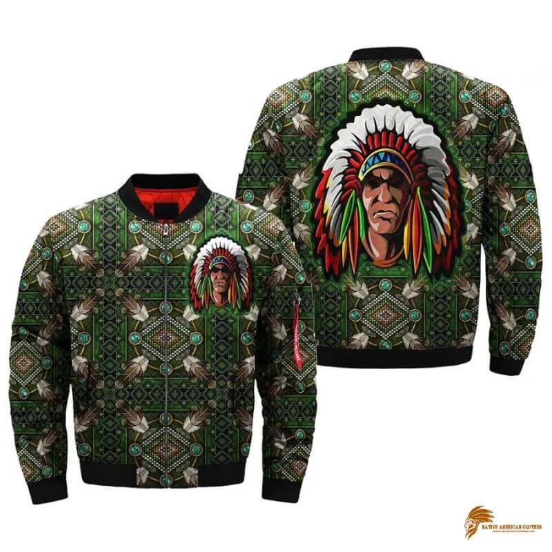 A Captivating Design for the Native Mandala Green Bomber Jacket