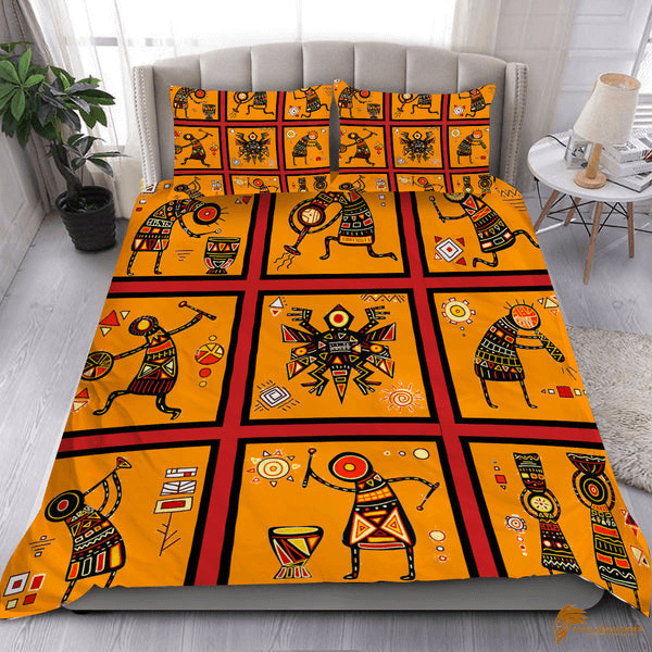 Orange Native American Style Bedding Set