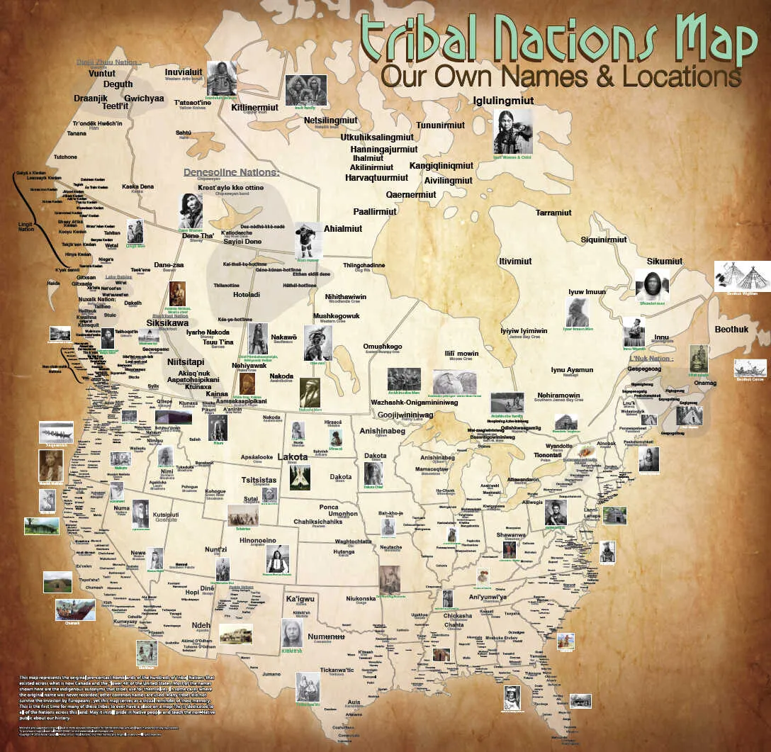 Pre Columbian Native American Tribes Map