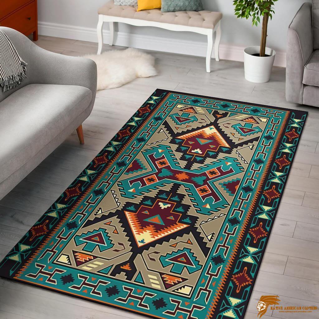 Printed Native American Culture Design Area Rug