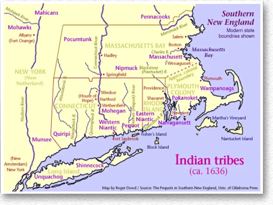 The Native American Map Of New England