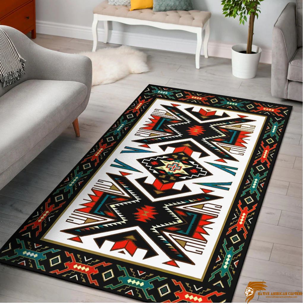 Tribal Colorful Pattern Native American Vibrant Carpets