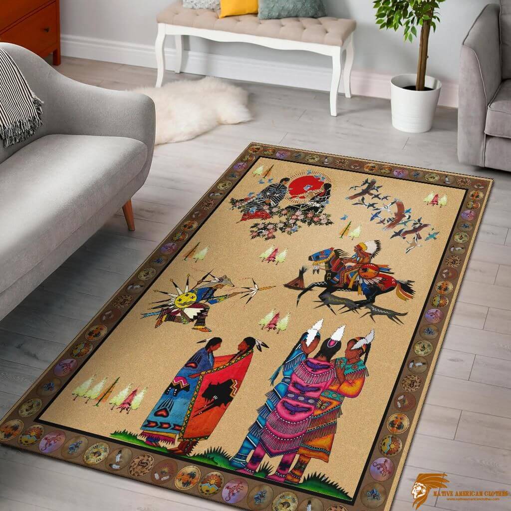 Vintage-Inspired Native Descendants Native American Floor Rug