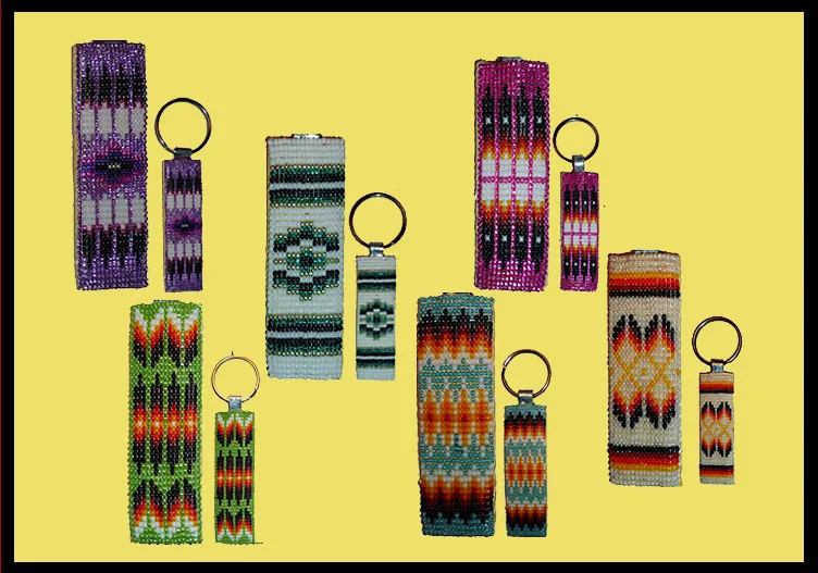 native american beaded keychain patterns