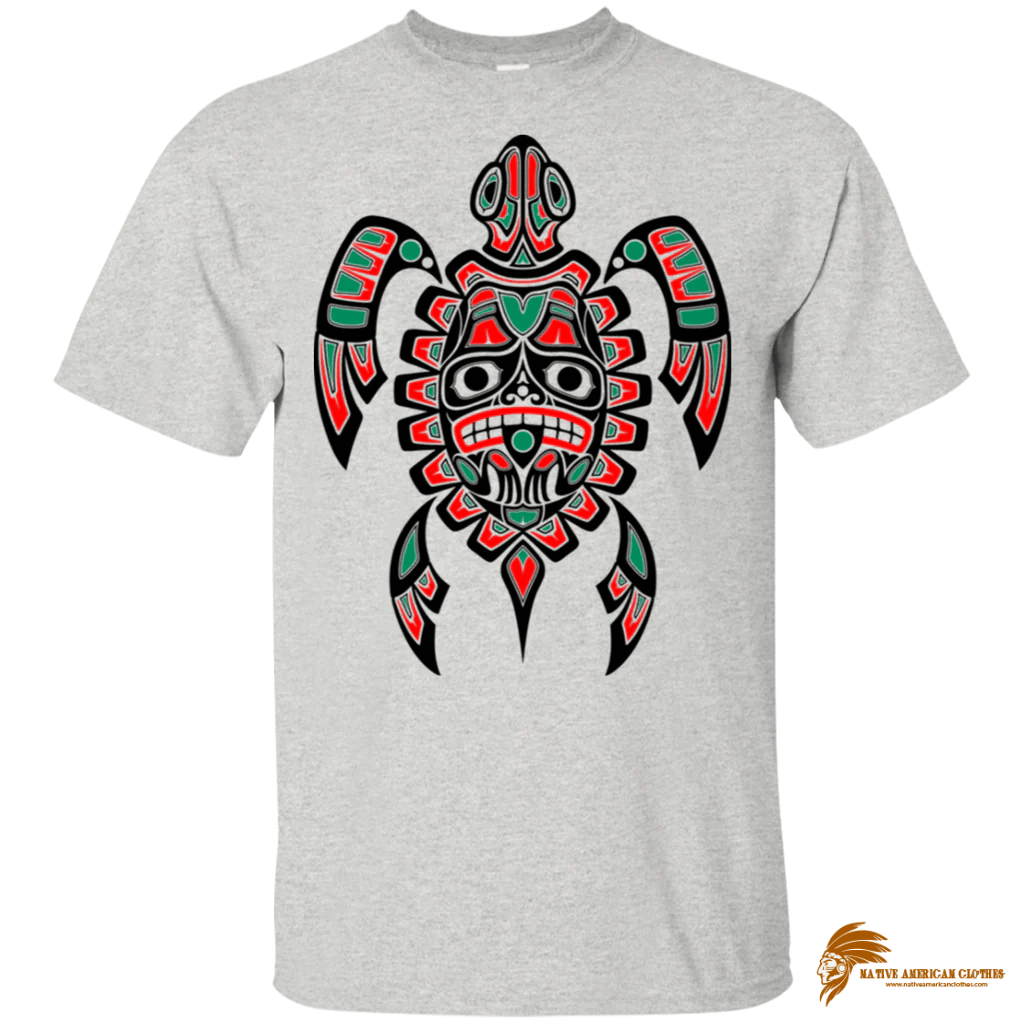 Animal Tribal Pattern Native American T-shirt in Vibrant Colors and Intricate Prints