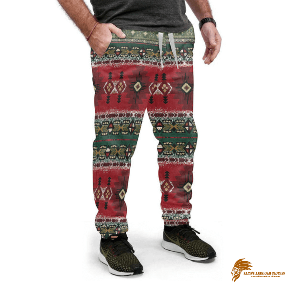 Brocade Native American Pattern Sweatpants (1)