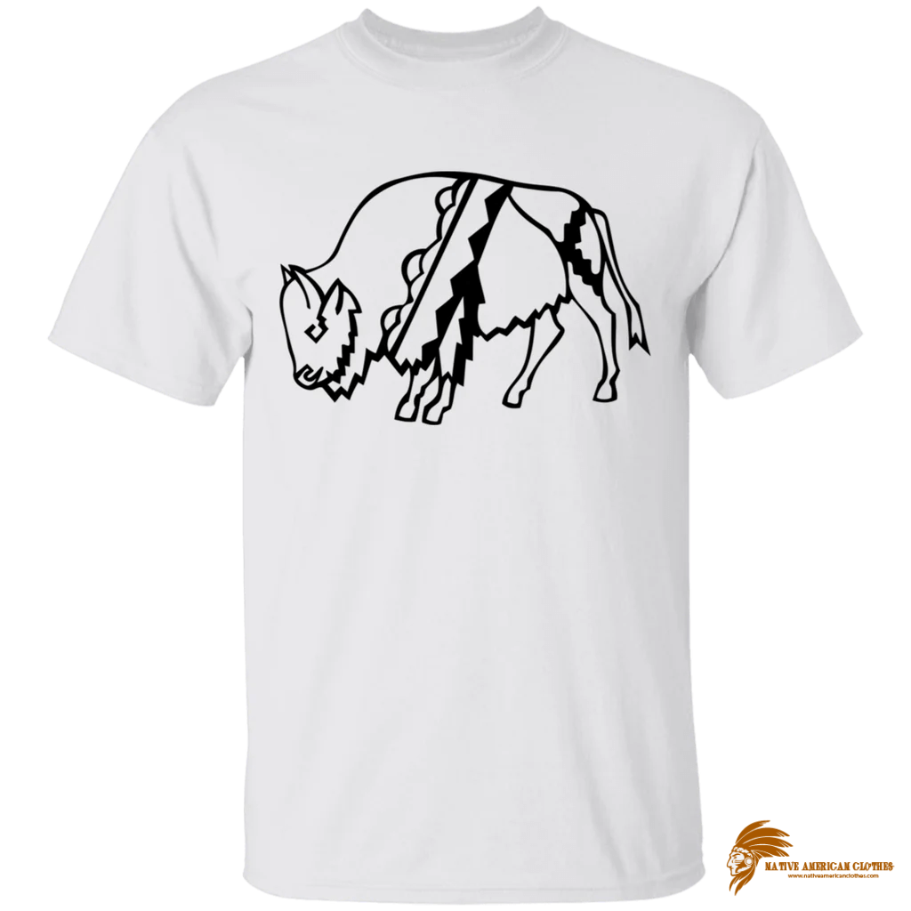 Buffalo Bison Indian Native 1c T Shirt For Men (1)