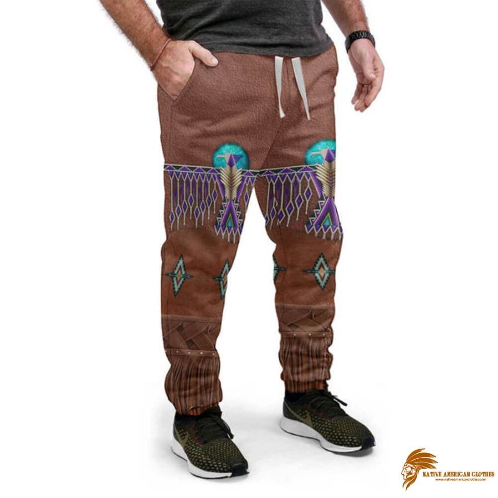 Dark Brown Pattern Sweatpants (1)