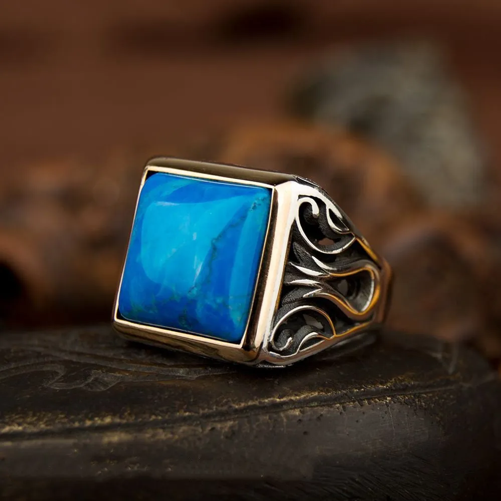 Mens Native American Turquoise Rings.