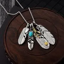 Native American Mens Turquoise Necklace;