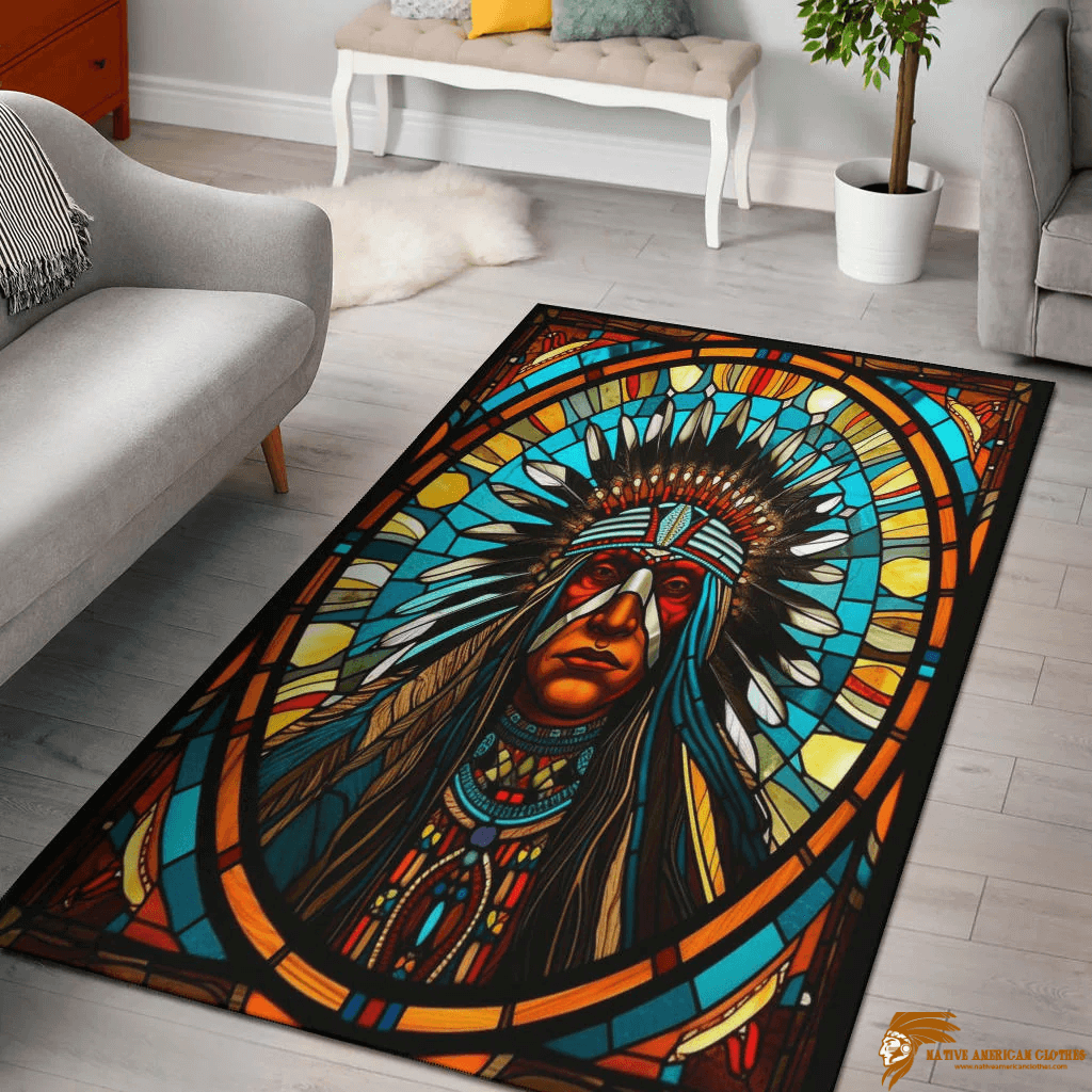 Pattern Native American Hand-Woven Floor Rug