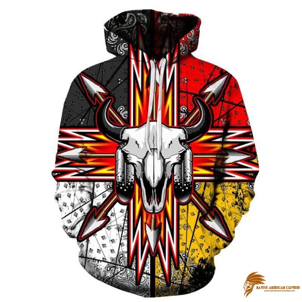 Patterned Hoodie Pullover Native American Clothing (1)