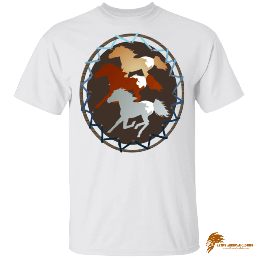 Patterned Horse and Shield G500 Gildan 5.3 oz. T Shirt (1)