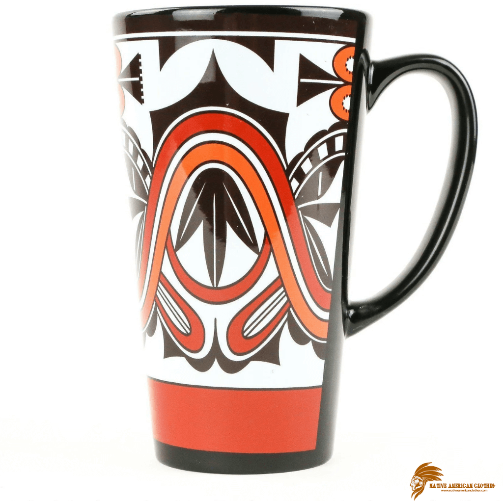 Patterned Myron Sarracino Pueblo Pottery Mug (1)