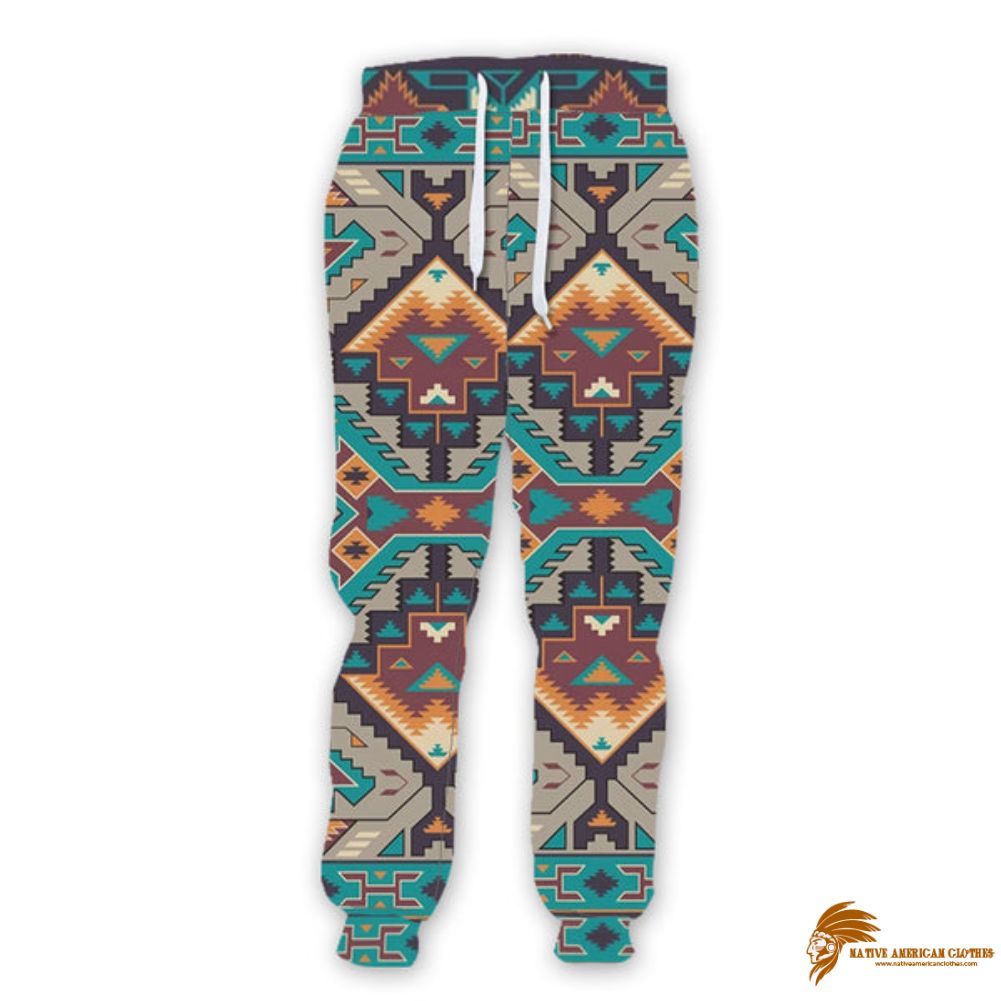 Patterned Native American Culture Sweatpants (1)