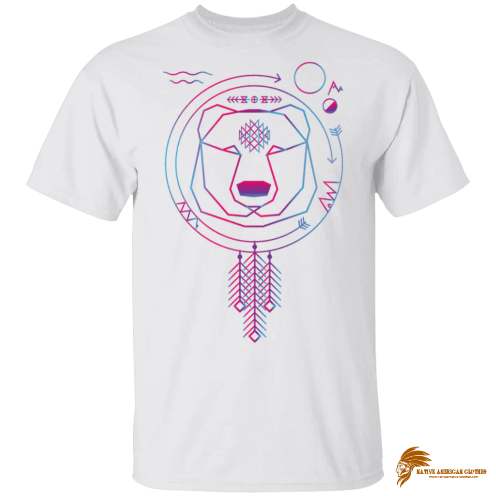 Pretty Style Colorful Geometric Bear American Native Tribal T Shirt (1)