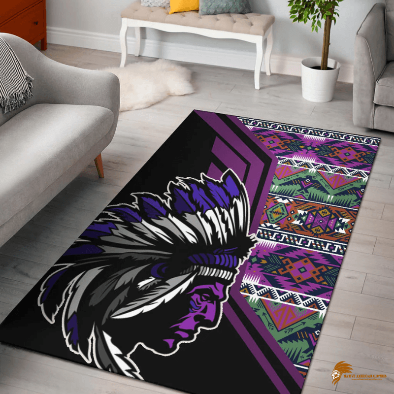 Purple Pattern Native Area hand-woven rugs