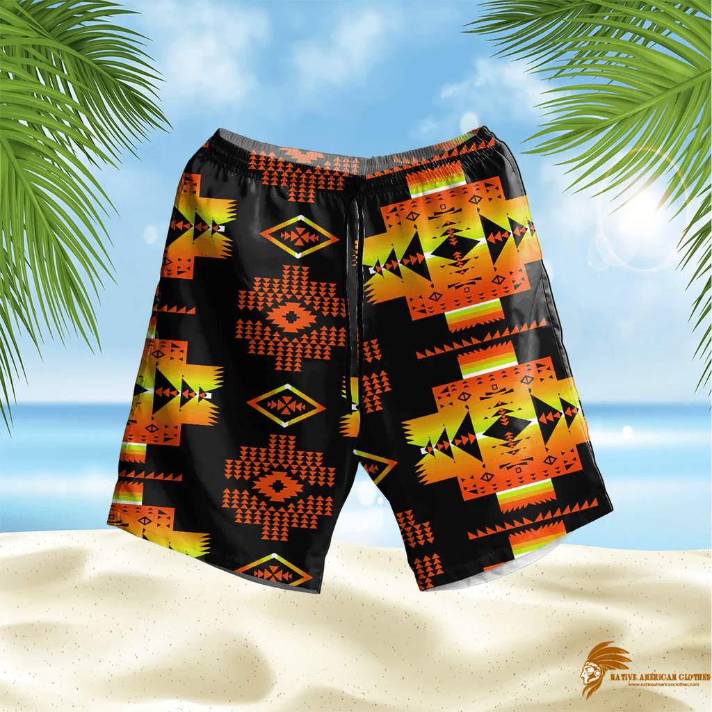 SHONAT009 Pattern Native Hawaiian Shorts