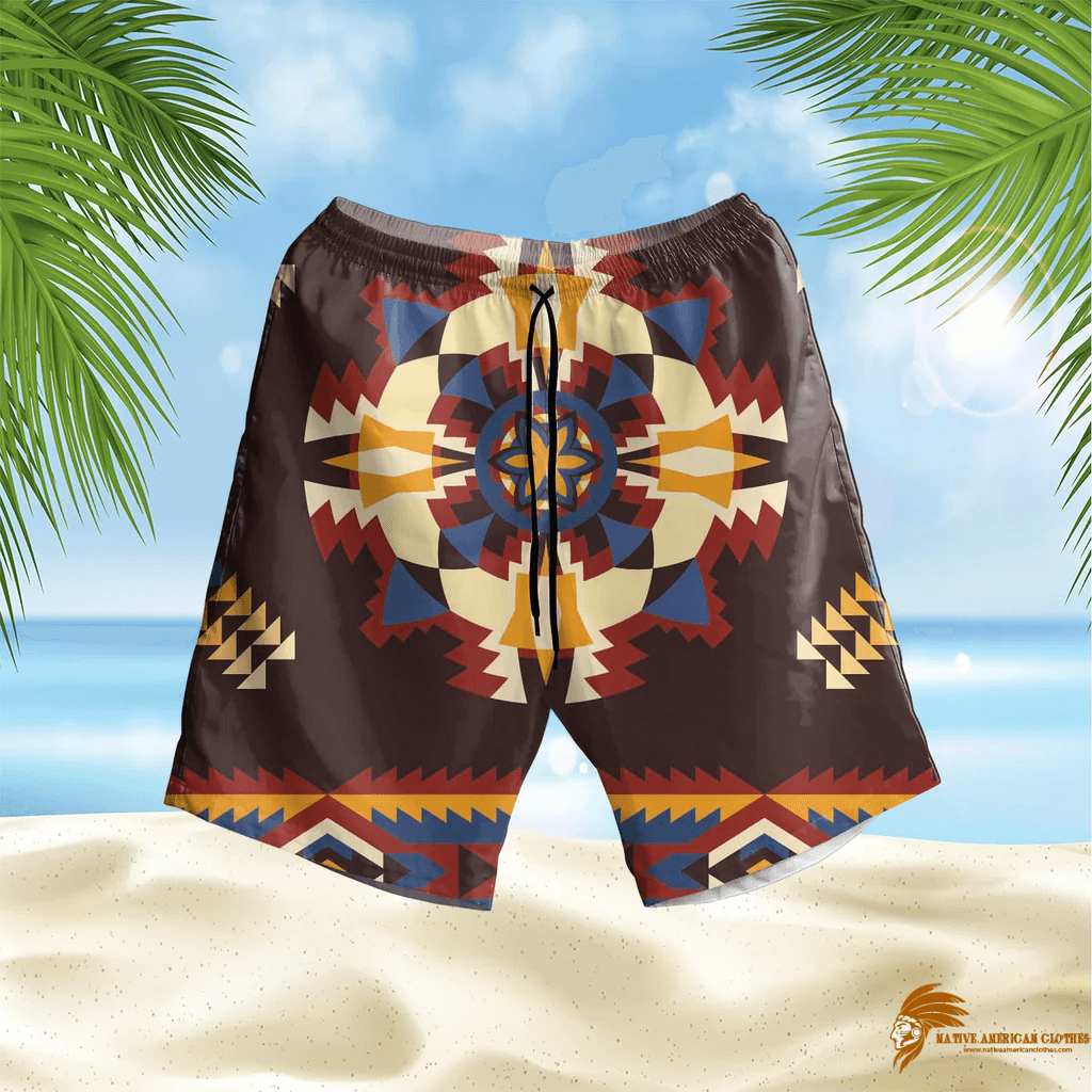 SHONAT021 Pattern Native Hawaiian Shorts