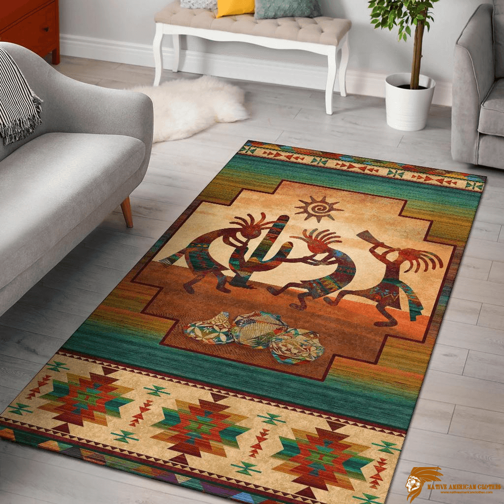 Traditional Kokopelli Myth Native American Area Rug