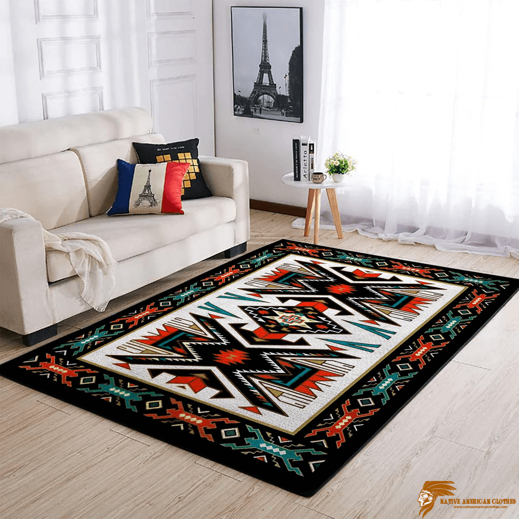 Tribal Color Native American Area Rug with Inspired Design