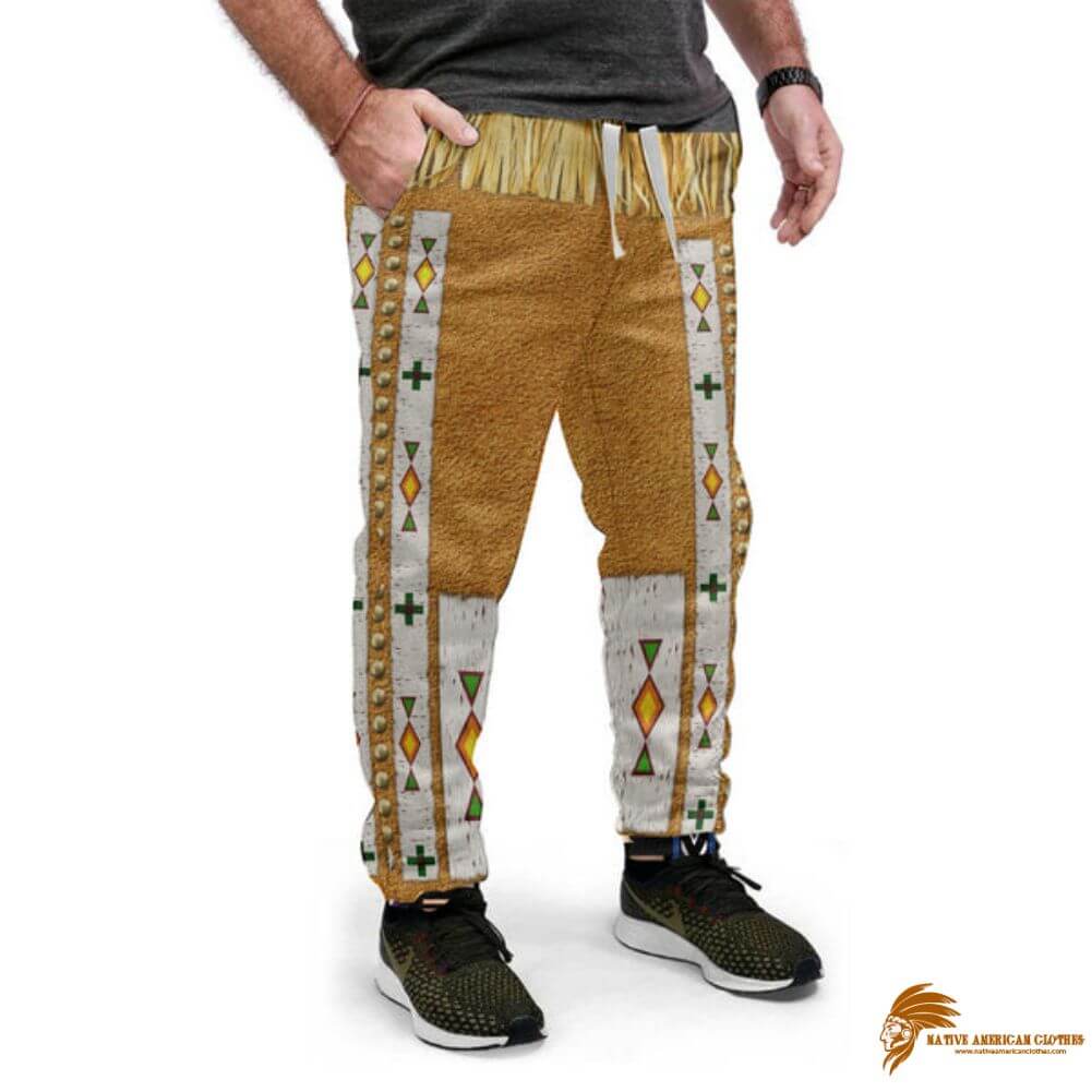 Yellow Fashionable Pattern Sweatpants (1)