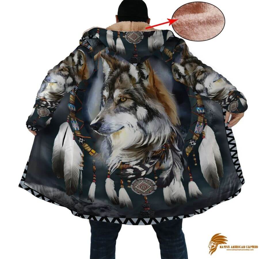 Black Dream Cloak with Native American Wolf Dreamcatcher (1)