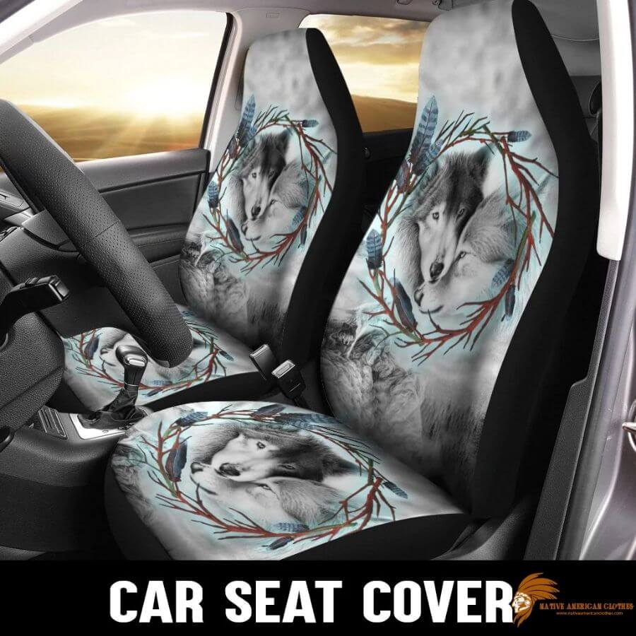 Grey Wolf Native Car Seat Cover SEANAT014 (1)