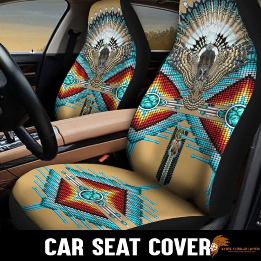 Patterned Brown Native Car Seat Cover SEANAT015 (2)