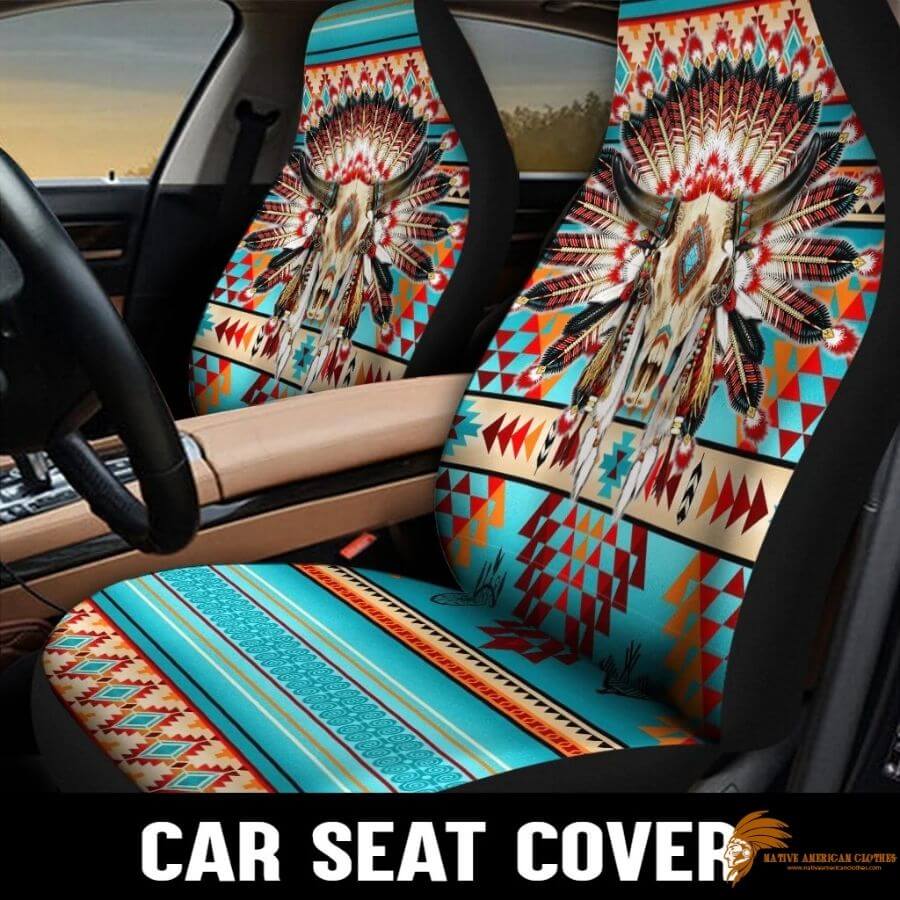 Patterned Skull Native Car Seat Cover SEANAT020 (2)