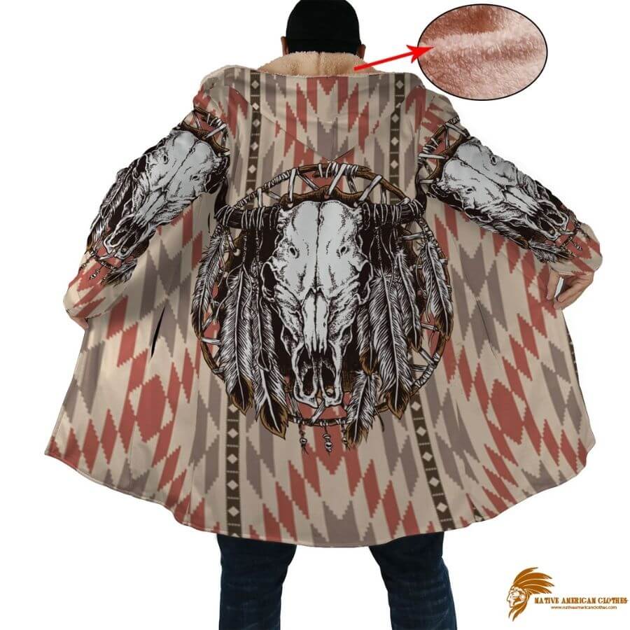 Trendy Native American Buffalo Pattern Dream Cloak (1)