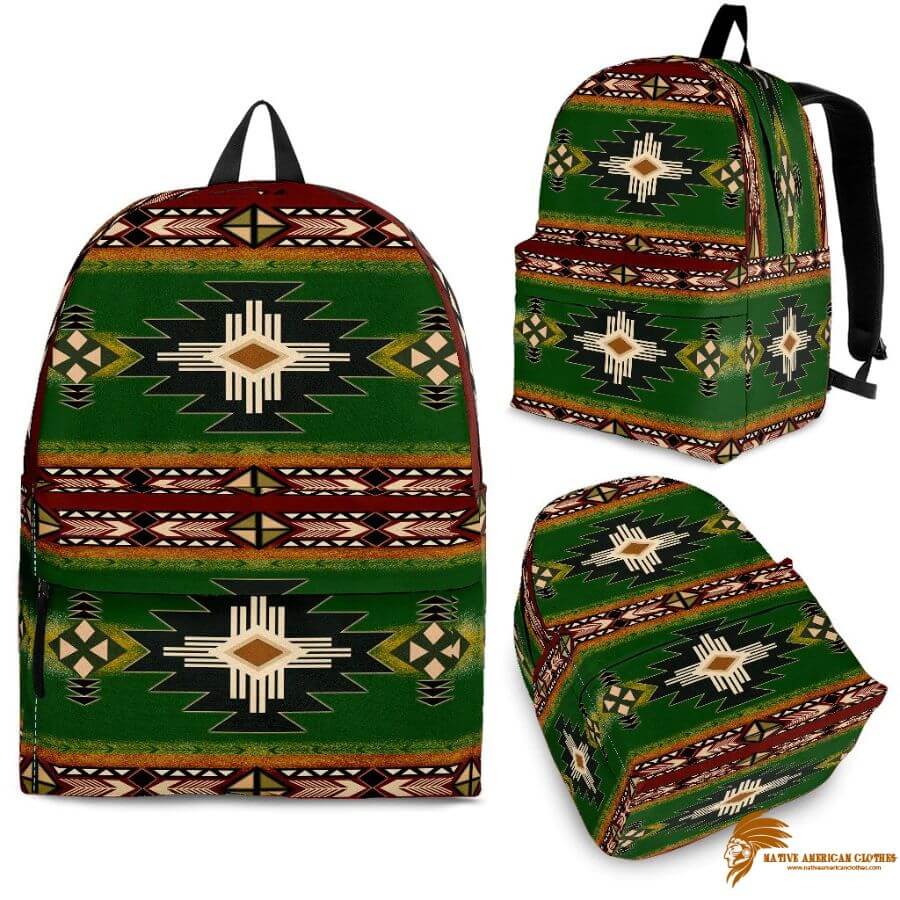 Southwest Green Symbol Native American Backpack BACNAT012